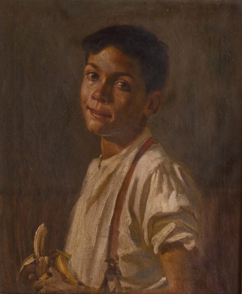 a painting of a boy